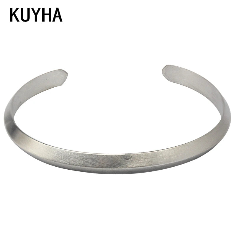 Matte Stainless Steel Bracelets Bangles for Women