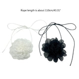 Lace Necklace Chokers For Women Rose Flower Neckband Collar