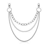 Alloy Multilayer Thin Body Chain Crystal Waist Chain