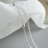 Silver 925 Anklets for Women Top Ball Girl Bracelet on Leg