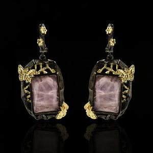 Bohemian Style Crystal Butterfly Earrings