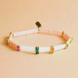 Lady High Bracelet Colourful Plexiglass Bangles Stackable Women Armband