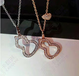 Sexy Gourd Shape Necklace Zircon 925 Silver Wedding Pendant