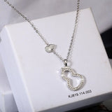 Sexy Gourd Shape Necklace Zircon 925 Silver Wedding Pendant