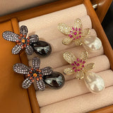 Water Drop Pearl Earrings for Wedding
