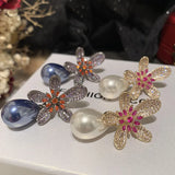 Water Drop Pearl Earrings for Wedding