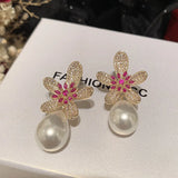 Water Drop Pearl Earrings for Wedding