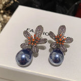 Water Drop Pearl Earrings for Wedding