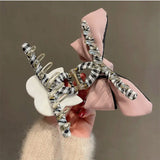 Cartoon Ponytail Clip Cat Scratch Clip Fabric Hair Accessories for Women