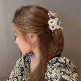 Cartoon Ponytail Clip Cat Scratch Clip Fabric Hair Accessories for Women