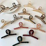 Large Shark Grab Clip Retro Leather Hairpin For Women