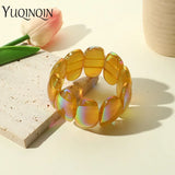 Colorful Acrylic Beads Cuff Bracelet for Women