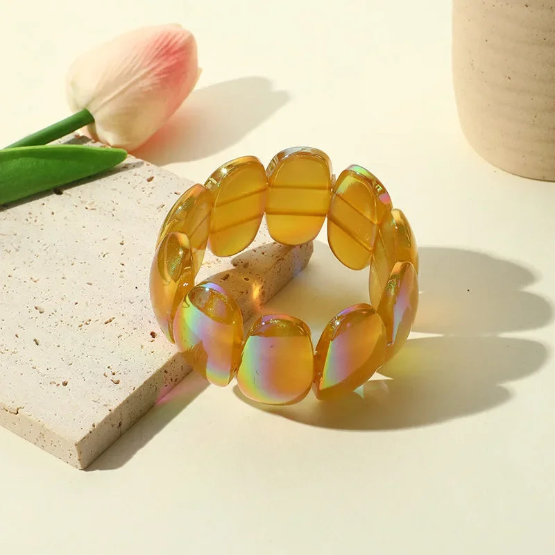 Colorful Acrylic Beads Cuff Bracelet for Women