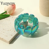 Colorful Acrylic Beads Cuff Bracelet for Women