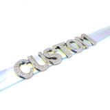 Personalized Laser PVC Choker Rhinestone Name Necklace for Women & Men