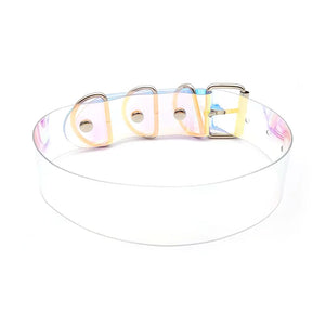 Personalized Laser PVC Choker Rhinestone Name Necklace for Women & Men