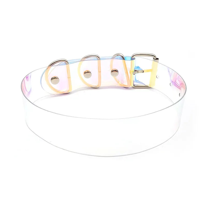Personalized Laser PVC Choker Rhinestone Name Necklace for Women & Men