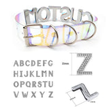 Personalized Laser PVC Choker Rhinestone Name Necklace for Women & Men