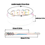 Personalized Laser PVC Choker Rhinestone Name Necklace for Women & Men