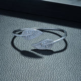 Adjustable Open Bangle Women Micro CZ Pave Bangle B-146