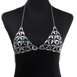 Sexy Bra Body Necklace Chain Rhinestone Statement Necklace & Pendant