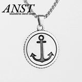 Sailing Travel Compass Pendant Layered Necklace for Men