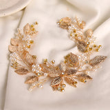 Leaf Bridal Hairband Rose Hair Jewelry Headband