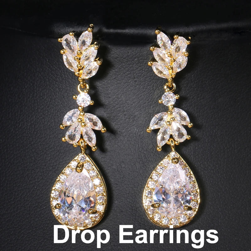 Leaf Zircon Clips Earrings Silver Crystal Wedding Ear Cuff Jewelry