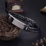Leather Bangle & Bracelet Stainless Steel Bracelets For Women Men