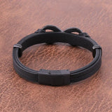 Leather Bracelet Infinity Logo Men's Bracelet Jewelry Gift