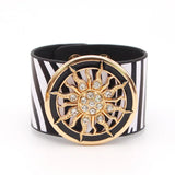 Leather Bracelets for Women Wide Circle Wrap Bracelet
