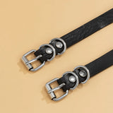 Womens Punk Double PU Neck Chain Metal Torques Necklaces Jewelry