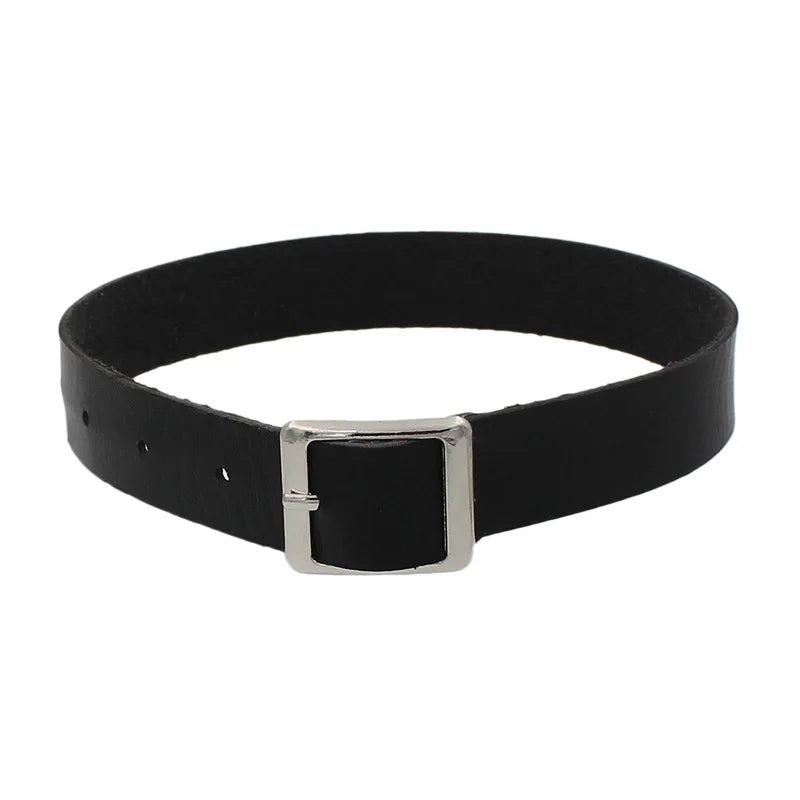Leather Punk Harajuku Choker Necklace Woman Vintage Neck Strap Clavicle Chain