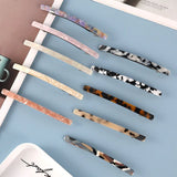 Leopard Acetate Geometric Hair Clips Vintage Hairpins Long Barrettes All Match