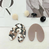 Leopard DIY Earrings Abstract Circular Oval Jewelry