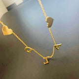 14K Letter Necklace Name Necklace Multiple Letters Necklace Gift