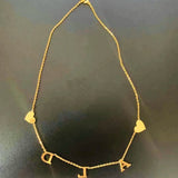 14K Letter Necklace Name Necklace Multiple Letters Necklace Gift
