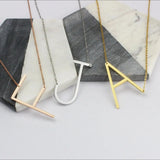 Letter Necklaces Initial Pendants Stainless Steel Choker Necklace