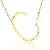 Letter Necklaces Initial Pendants Stainless Steel Choker Necklace