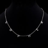Custom Letter Pendant Necklace 925 Silver Women Jewelry