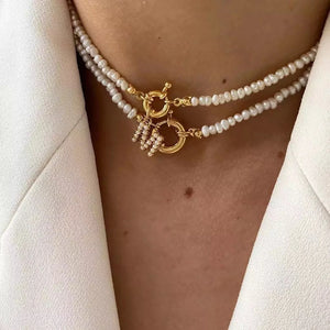 Baroque Pearl Charm Pendant Necklace for Women