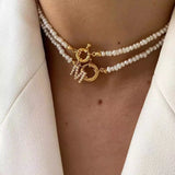 Baroque Pearl Charm Pendant Necklace for Women