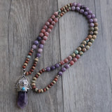 Life Tree Pendant Amethyst Necklace Boho Jewelry