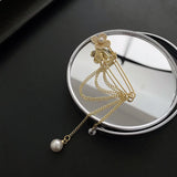 Titanium Steel Flowers Women's Brooch Tassel Jewelry