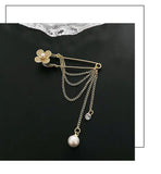 Titanium Steel Flowers Women's Brooch Tassel Jewelry