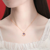 Stars Moon Charm Necklace Clavicle Rhinestone Chain Jewelry