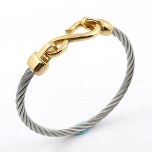 Steel Two-color Bracelet Hooks Jewelry Infinity Love Charm Bracelets