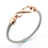 Steel Two-color Bracelet Hooks Jewelry Infinity Love Charm Bracelets