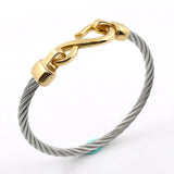 Steel Two-color Bracelet Hooks Jewelry Infinity Love Charm Bracelets
