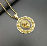 Lion Head Domineering Necklace Hip Hop Street Pendant Jewelry